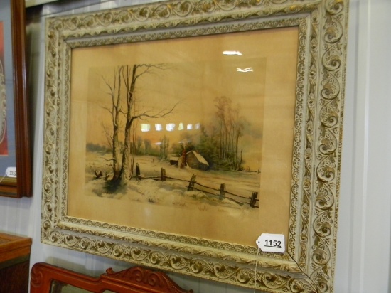 WINTER SCENE FRAMED PRINT