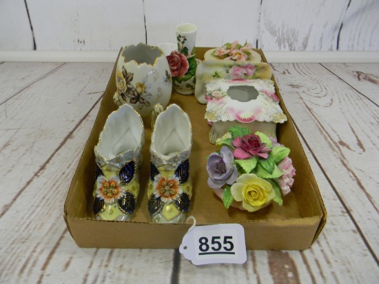 APPLIQUED ITEMS, AIR RECEIVER, PAIR OF CHINA SHOES