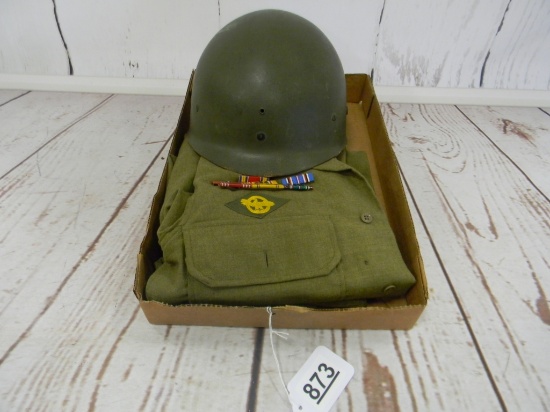 ARMY SHIRT AND HELMET