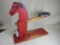 CHILDS WOODEN BOUNCY HORSE