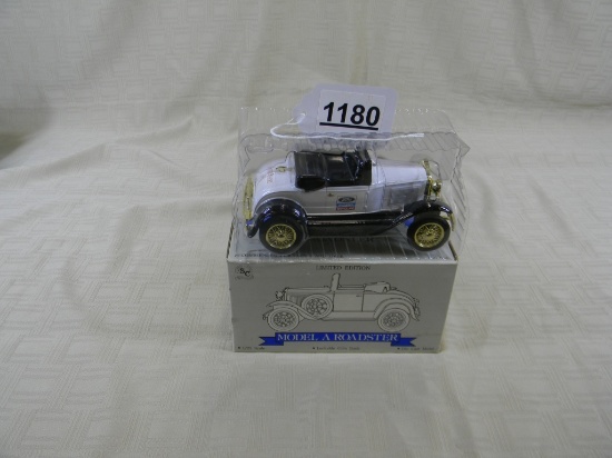 FORD MODEL A ROADSTER LOCKABLE COIN BANK