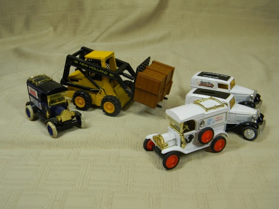 NH L-555 SKID STEER, 1918 FORD MODEL T DELIVERY