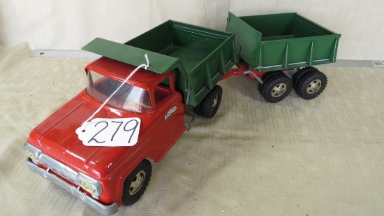 1960 TONKA DUMP W/ CUSTOM TANDEM DUMP TRAILER