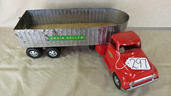 1954 TONKA SEMI WITH GRAIN TRAILER