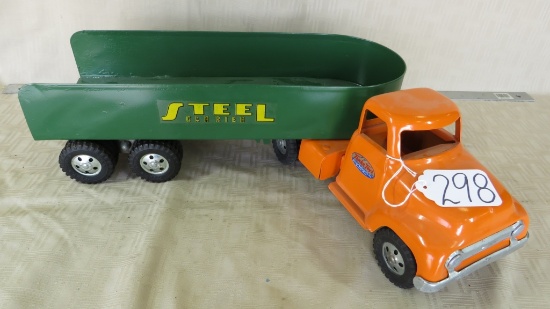 1954 TONKA SEMI WITH STEEL HAULER TRAILER