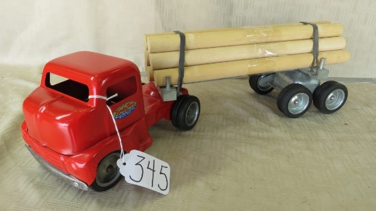 1950-53 TONKA SEMI WITH LOG TRAILER