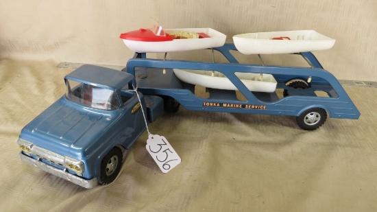 1960 TONKA MARINE SERVICE SEMI WITH BOATS