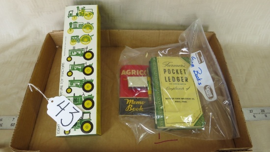 ERTL JD MINI TOY TRACTORS AND SEED BOOKS