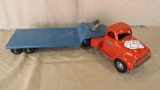 TONKA TRUCK AND FLATBED TRAILER