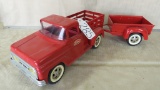 1963 TONKA STAKE PICKUP WITH PICKUP BED TRAILER