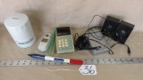 FLAT WITH MONTGOMERY WARD BANKS, CALCULATOR,