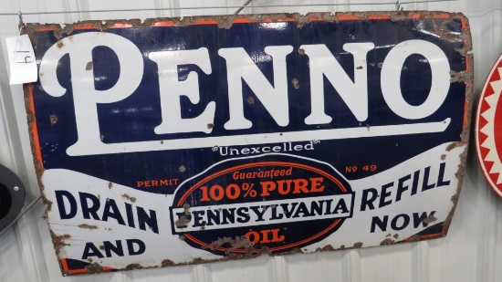 PENNO OIL SIGN 59" X 36"