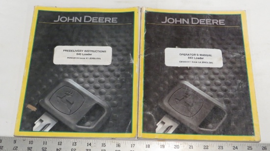 JD 840 LOADER BOOK AND JD 843 LOADER OPERATORS MAN