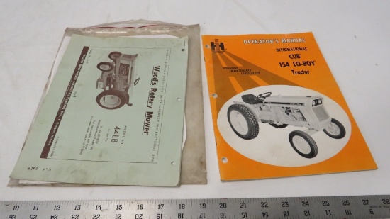 WOODS MOWER AND IH CUB 154 TRACTOR