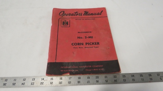 IH 2-ME 2 ROW MOUNTED CORN PICKER OPERATORS MANUAL