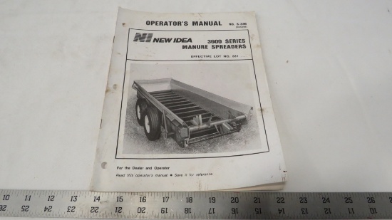 NEW IDEA 3600 SPREADER OPERATORS MANUAL