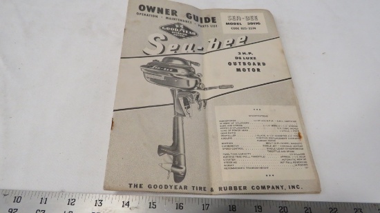 GOOD YEAR OUTBOARD MOTOR OPERATORS MANUAL