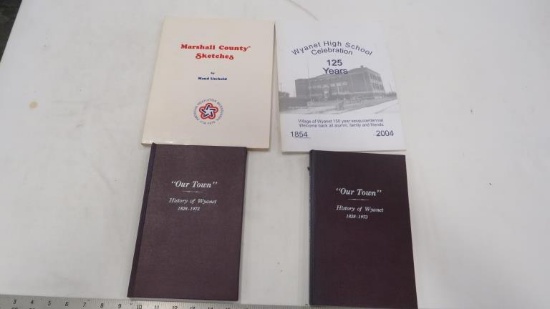 MISC WYANET IL BOOKS AND A MARSHALL COUNTY