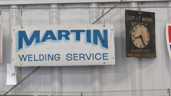 MARTIN WELDING AND OUT TO WORK SIGNS