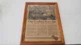 100 YEARS AGO JD PLOW ADVERTISEMENT FRAMED