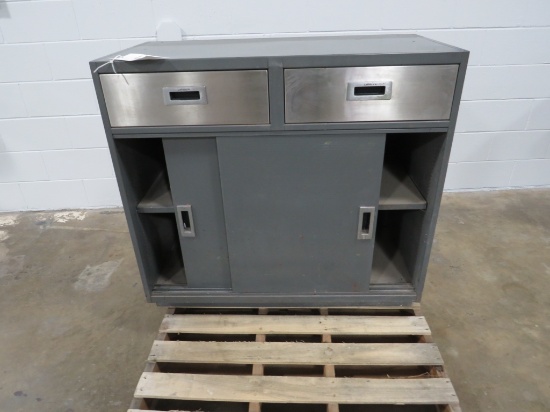 TWO DRAWER METAL CABINET