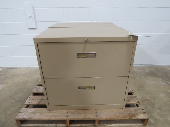 (2) 2 DRAWER FILE CABINET W/ TOP