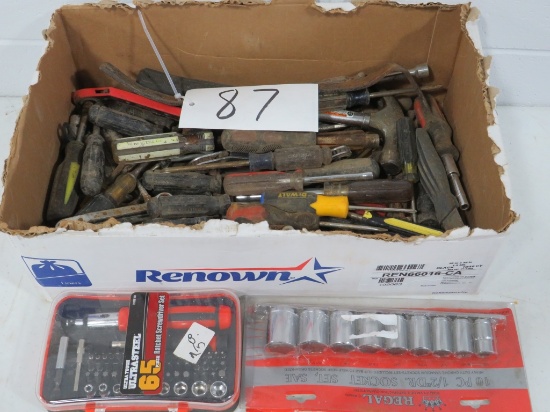BOX OF MISC TOOLS