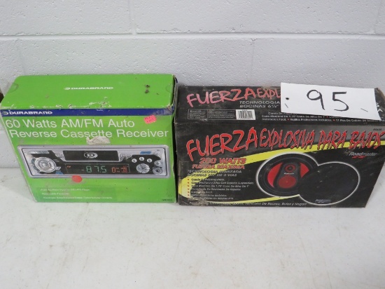 AUTOMOBILE CASSETTE RECEIVER W/ SPEAKERS