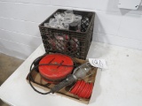 DROP LIGHT AND (10) CANS OF RUBBER UNDERCOATING