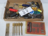 FLAT OF MISC SCREW DRIVERS AND BITS