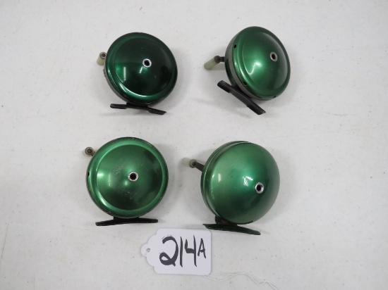 4 VINTAGE JOHNSON FISHING REELS