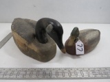 2 WOODEN DUCK DECOYS