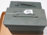2 METAL AMMO BOXES