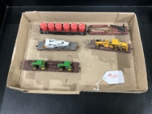 Flat W/ Jd Tractors, Maintainer, Crane And