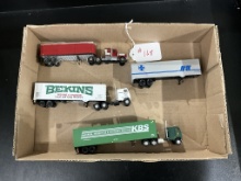 Flat W/ Trucks And Trailers