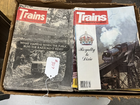 Box W/ ‘50’s,’60s, And 70’s Train Magazines