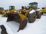 John Deere 744 H , wheel loader, quick attach EDF, Craig Ontrac G.P. bucket