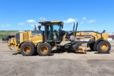 2009 John Deere 772G Motor Grader, S/N: DW772GX625476, 7,945 Hour, Pushblock, 14' moldboard, A/C cab