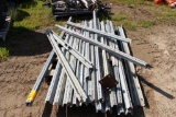 Qty of 25 (approx) 8 inches galvanized steel posts for road signalisation