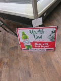 Metal Mountain Dew Sign