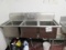 Stainless Three Compartments Sink 57x26 Wells- 16x20x12
