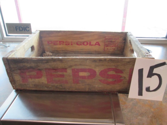 1974 Pepsi Wooden Crate