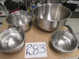 Set Of 4 Stainless Steel Bowls