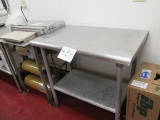 Stainless Steel Table 36x24 With Undershelf No Contents