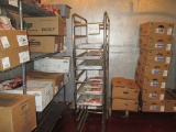 Meat Tray Rack On Wheels No Contents 15x31x71