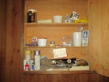 Wood Cabinet Including Contents