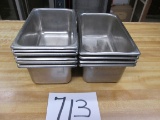 10 Stainless Steel 1/8 Size Buffet Pans 4in Deep *10