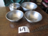 4 Stainless Mixing Bowls