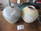 2x Decorative Clay Pots