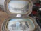 2x Vintage Pictures With Bubble Glass